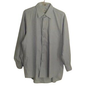 Lumo 17 Men's Dress shirt blue Button Up Long Sleeve Chest Pocket
